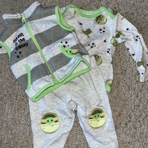 Happy Threads Star Wars 3 piece set never worn size 3-6mo